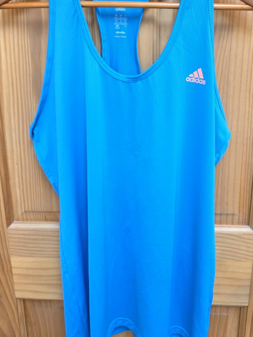 adidas Bright Turquoise Racerback Training Tank